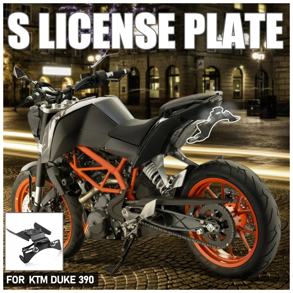 

License Plate Holder Bracket For KTM DUKE 390 2017-2023 Tail Tidy Fender Eliminator With LED Light Motorcylce Accessories