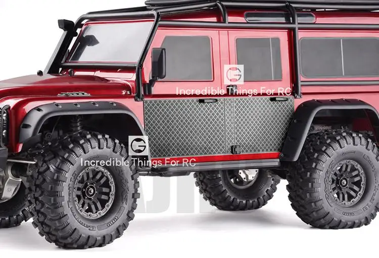 Trx4 المعادن زلق Rc رف أمتعة السيارة الجانب الباب فتحة سقف تقليم الحرس 1/10 Trx-4 المدافع أجزاء
