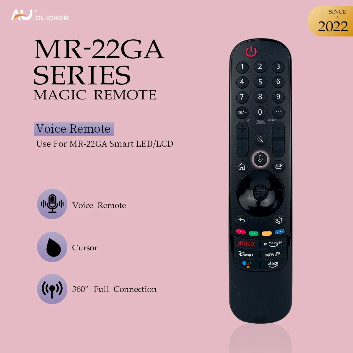 Magiczny pilot zdalnego AN-MR22GA do inteligentnego pilot do telewizora AKB76039903 LG z funkcją głosu i wskaźnika pilot do UHD Oded QNED