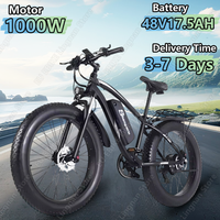 Shengmilo MX02S Electric Bicycle 1000W 48V17.5AH Lithium Battery Adult Electric Bike 26*4.0 inch Fat Tire Mountain Riding E-bike