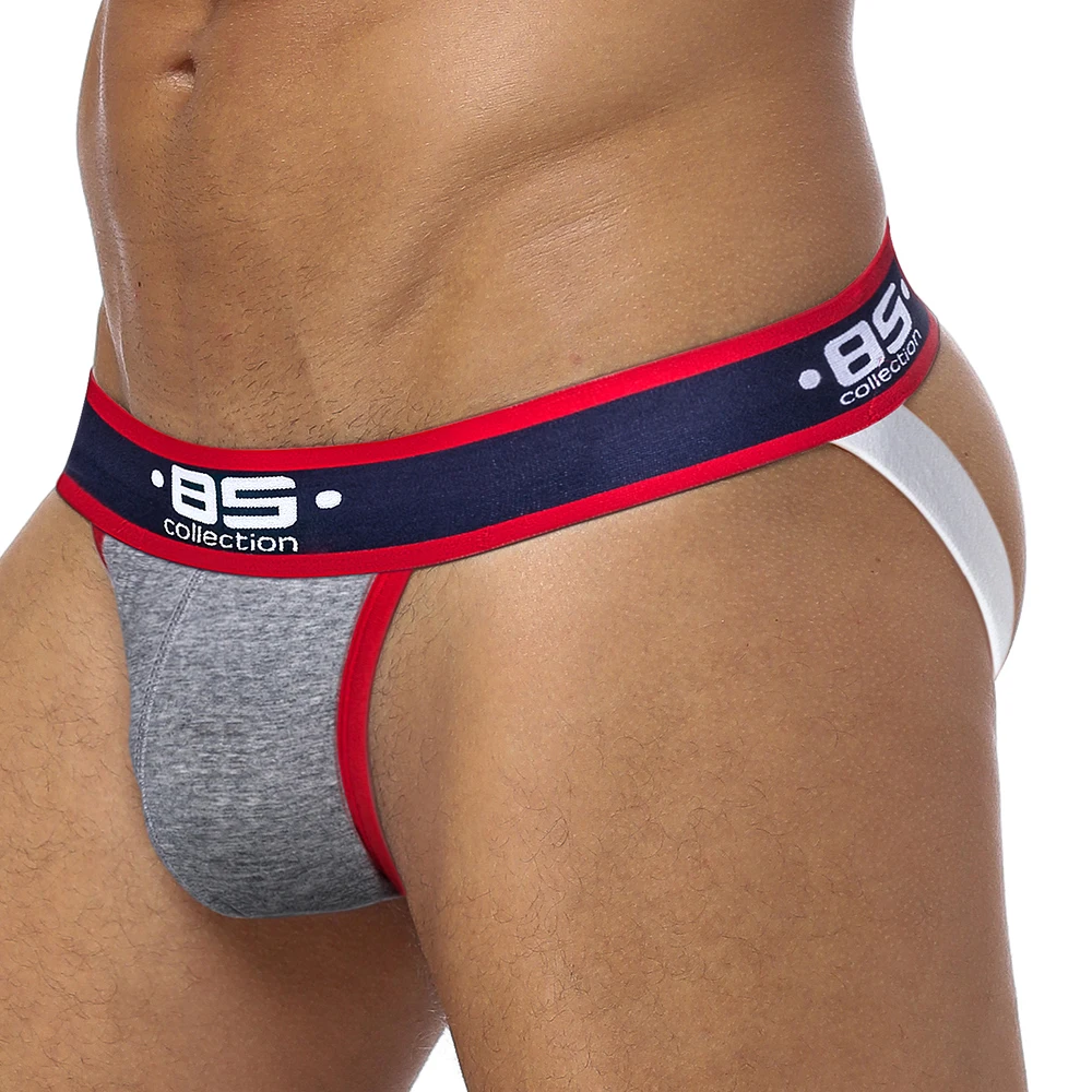 Men Sexy Briefs Gay Underwear Sexy G String Jockstraps Fashion  Male Backless Jock Straps Underpants for Men BS137