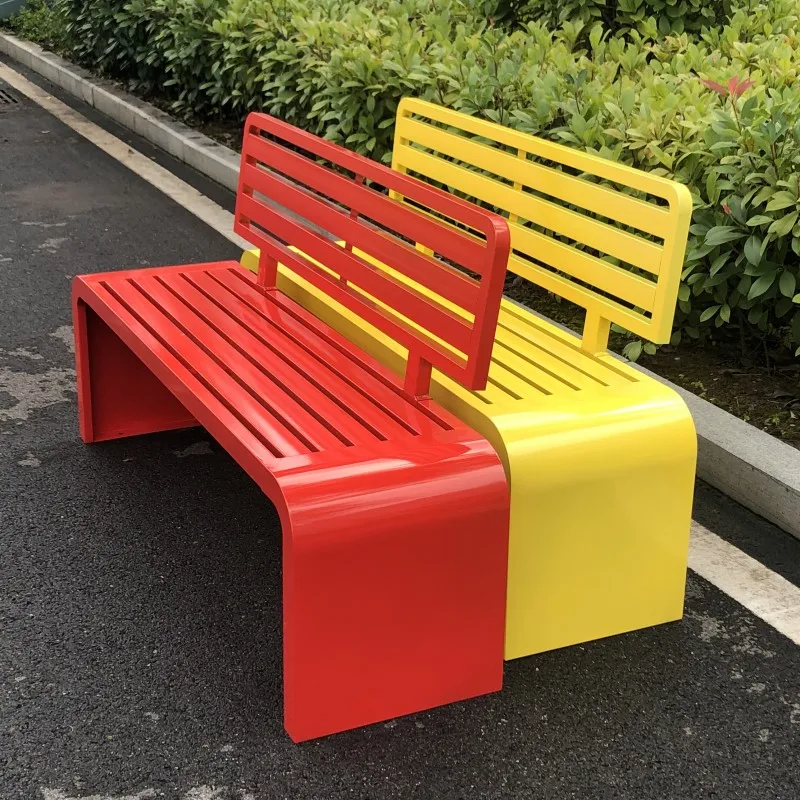 

Park chair outdoor backrest bench landscape public leisure row chair outdoor courtyard square shopping mall rest bench