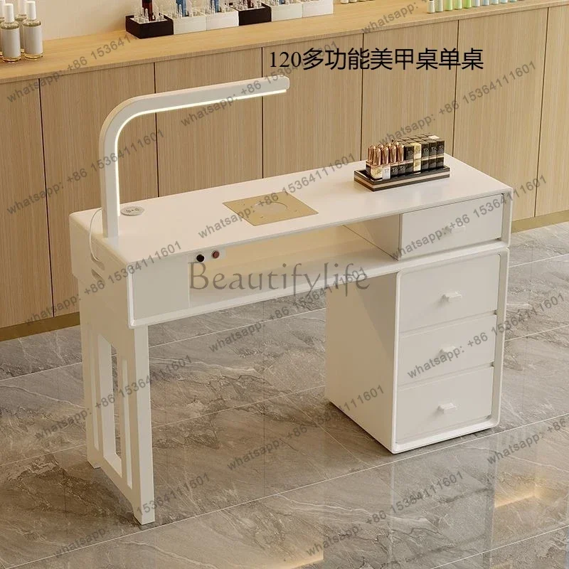 

exquisite advanced multi-functional mical double light luxury manicure table single with drawer manicure table