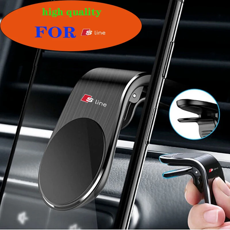 

Magnetic Car Phone Holder Metal Stand Accessories For Audi Sline A4 A3 A5 A6 A7 A8 Q3 Q5 Q7 Q8 B5 B6 B7 B8 B9 Q7 8P 8V