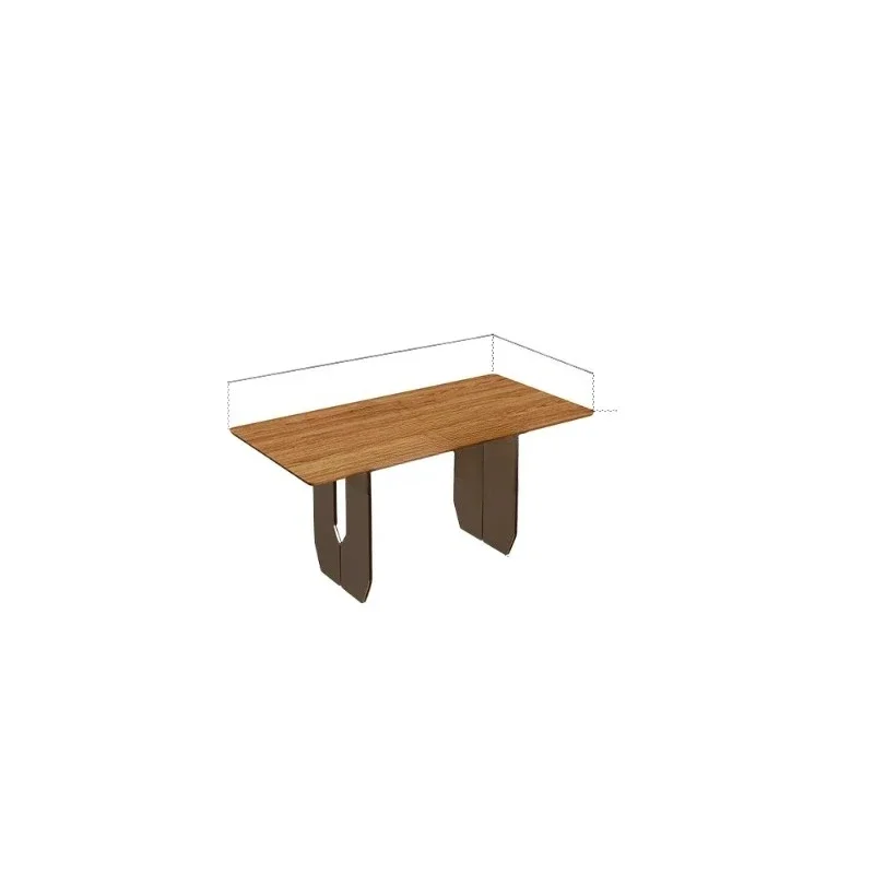 CX Fish Maw Gold Natural Marble Dining-Table Original Stainless Steel Table Leg Simple and Light Luxury
