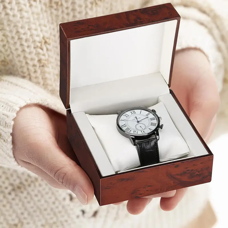 

Jewelry Storage Box Watch Organizer Glasses Box Piano Paint, Mahogany Watch Box Glass Skylight Display Most Luxurious Gift