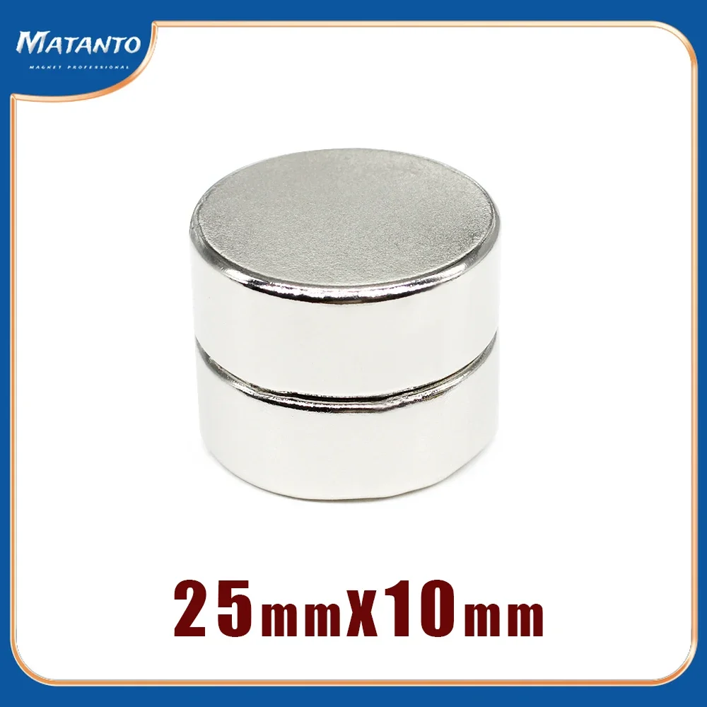 1/2/5/10PCS 25x10 mm Strong Round Magnets N35 Neodymium Magnets 25x10mm Thick Disc Powerful Strong Magnetic Magnets 25*10