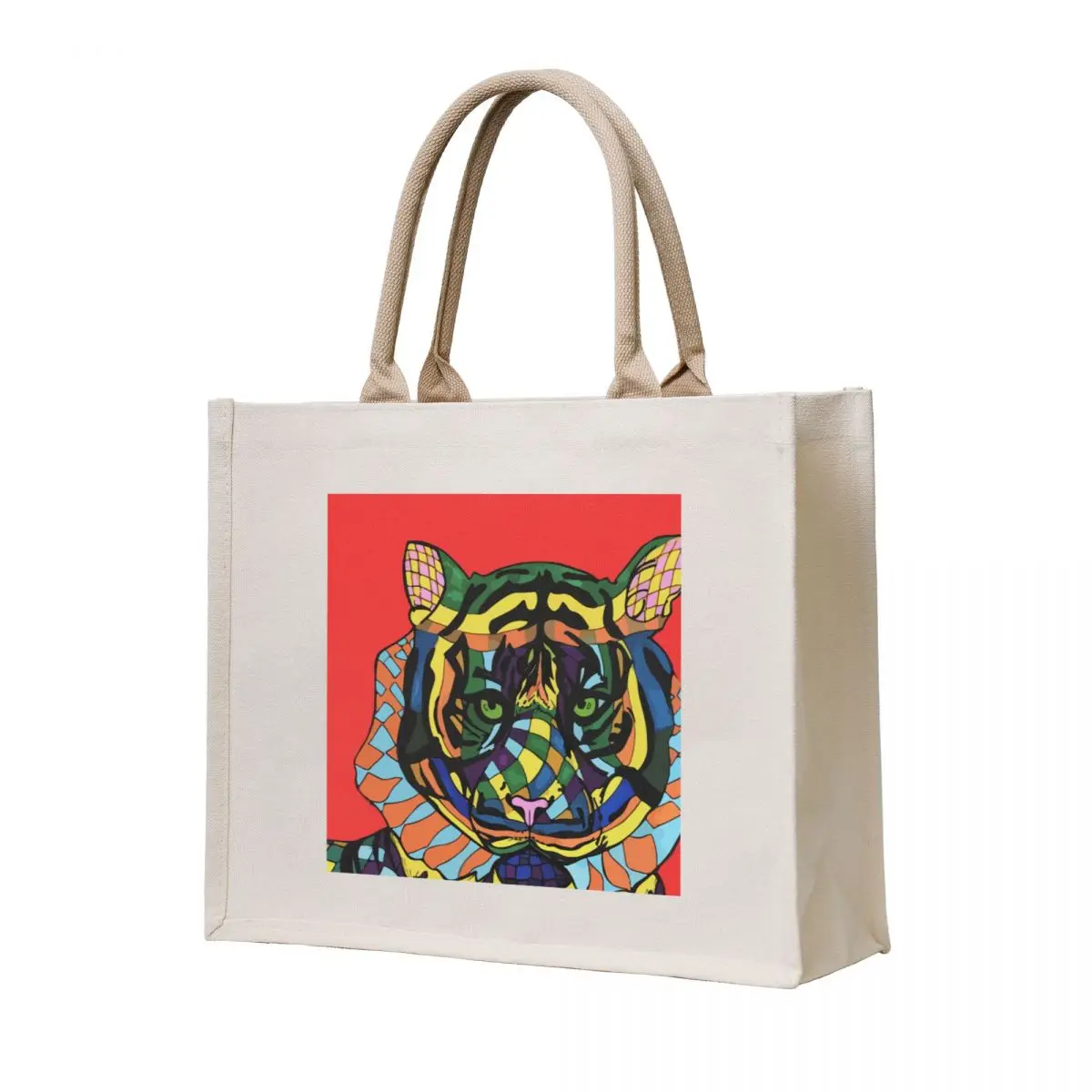 

Checkers the Tiger Tote Bag Women bags tote bags cloth bags Shopper bag shopping foldable