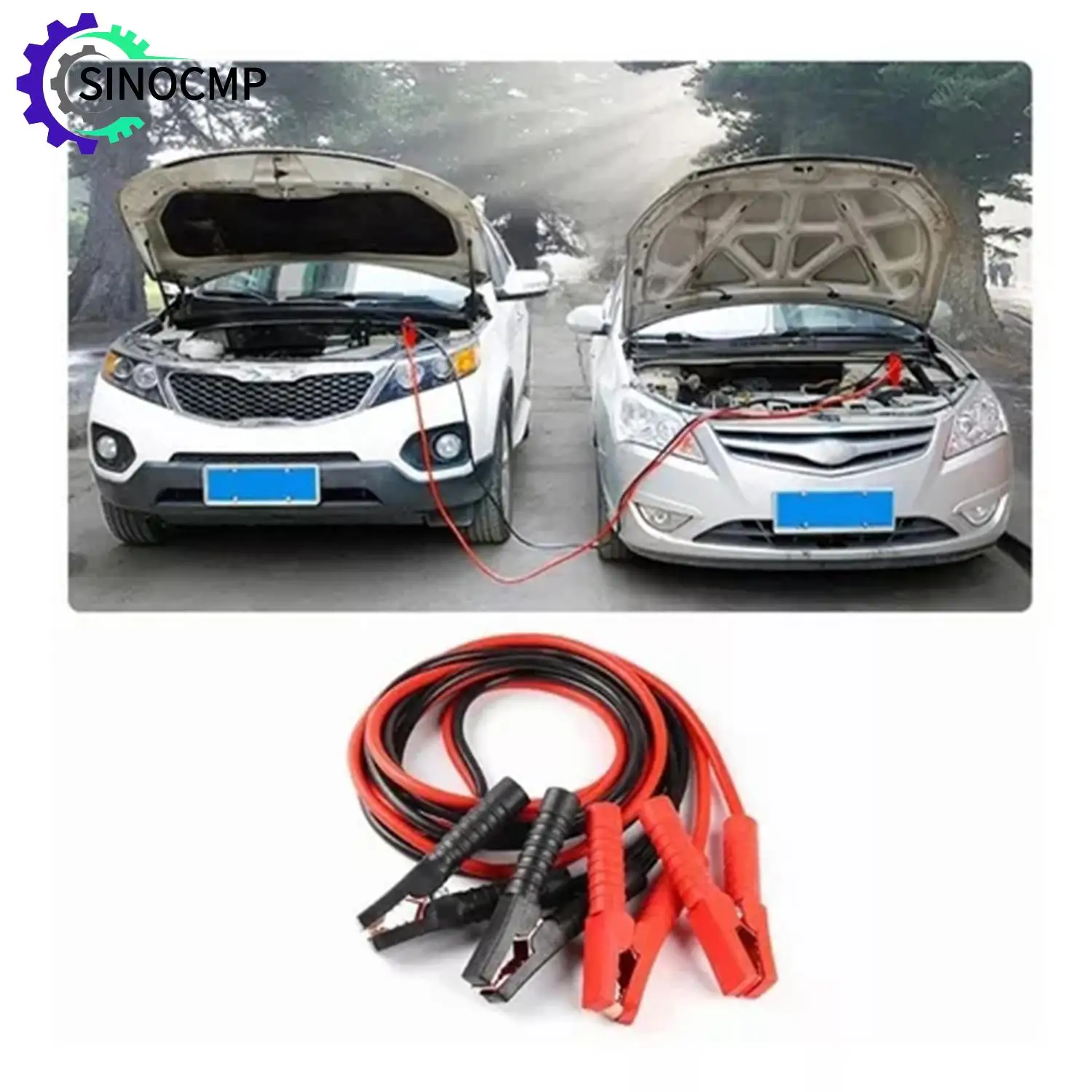 

4M Car Emergency Power Start Cables Power Relay Alligator Clamp Ignition Battery Jump Cable For Cars Truck SUV Booster Cables