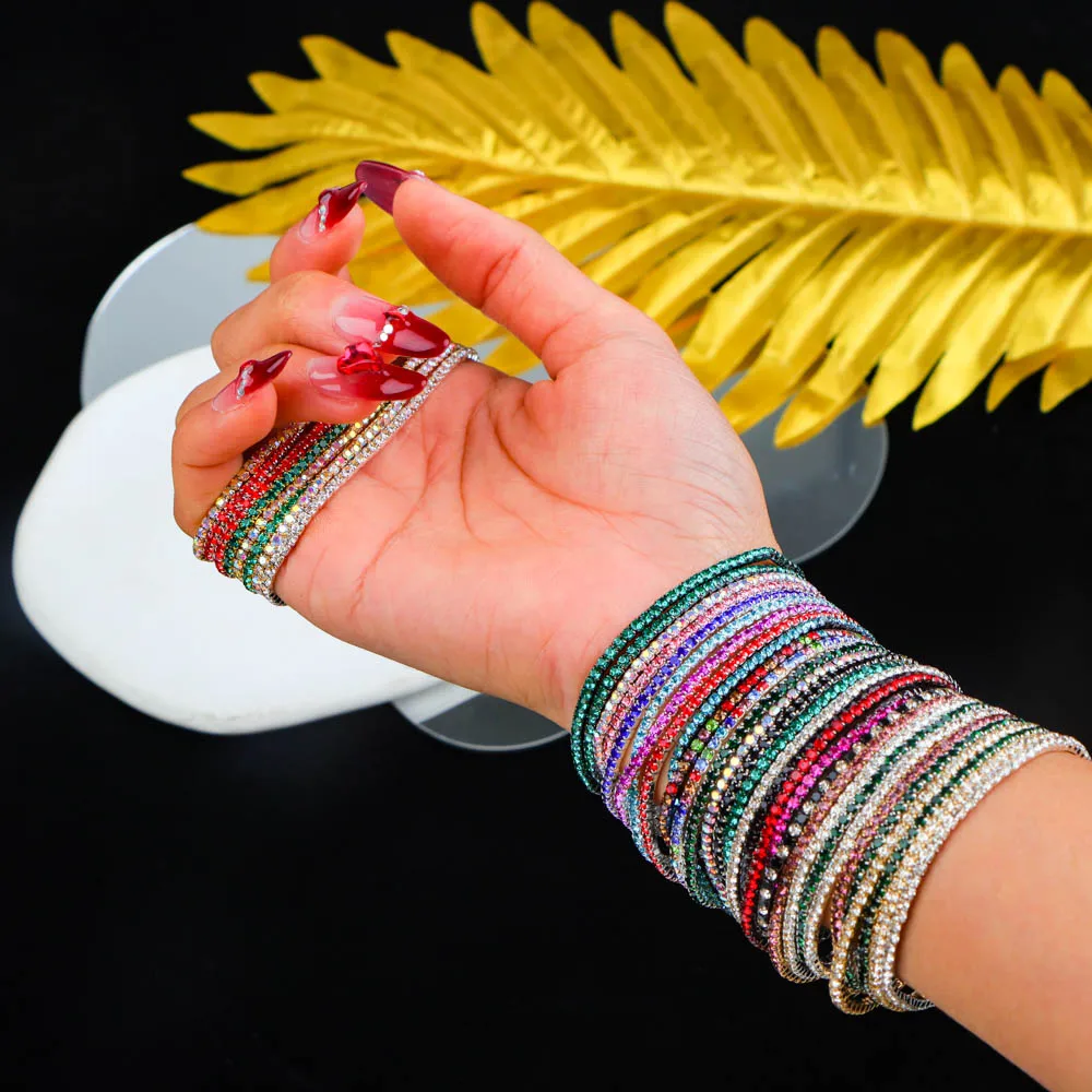 10/20/30/50Pcs/Lot Fashion Shiny Adjustable Bracelet, Stackable Elastic Women\'s Jewelry Bracelet Randomly Shipped