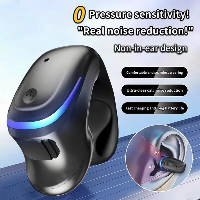 BT Earphone Clip On Monaural Inear Motion Stereo Bone Conduction GD29 Business Wireless Bluetooth Headphone Mini Monaural TWS