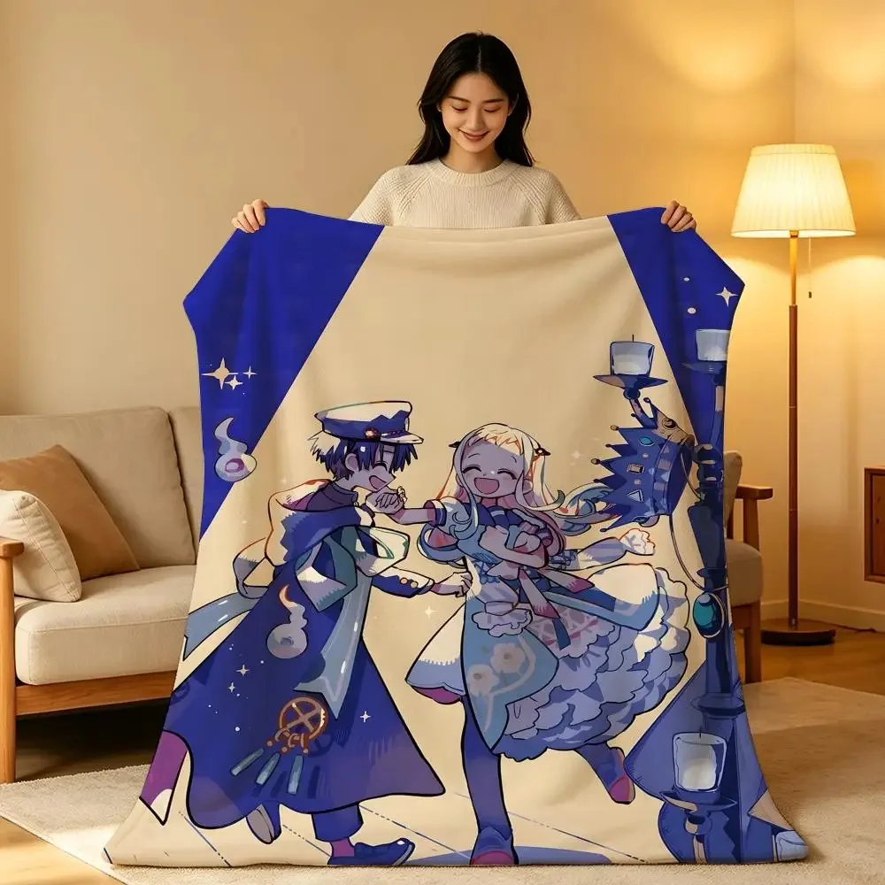 Anime T-Toilet-bound H-Hanako-kun Throw Hot High-Density Short Plush Blanket Soft Skin-Friendly for Sofa Nap Room