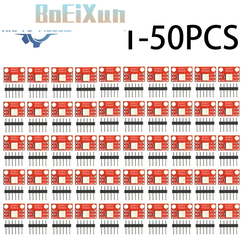 1-50pcs WS2812 RGB LED Breakout Module – Addressable Smart LED for Arduino, DIY Electronics & RGB Lighting Projects