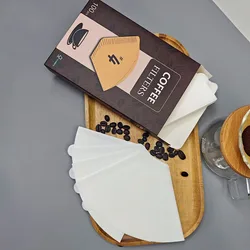 Coffee Filter Paper Fan-Shaped Hand Brewed Coffee Filter Paper Coffee Machine Filter Paper Circular Mocha Pot Filter Paper