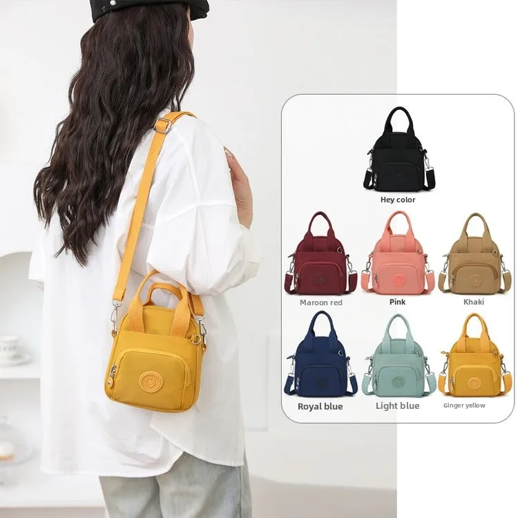 

Легкая нейлоновая сумка через плечо, модная женская сумка для поездок на работу, многослойная сумка для телефона