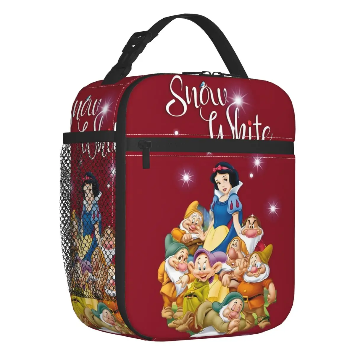 

Custom Snow White And The Seven Dwarfs Insulated Lunch Bag Leakproof Fashion Film Cooler Thermal Lunch Box Office Work School