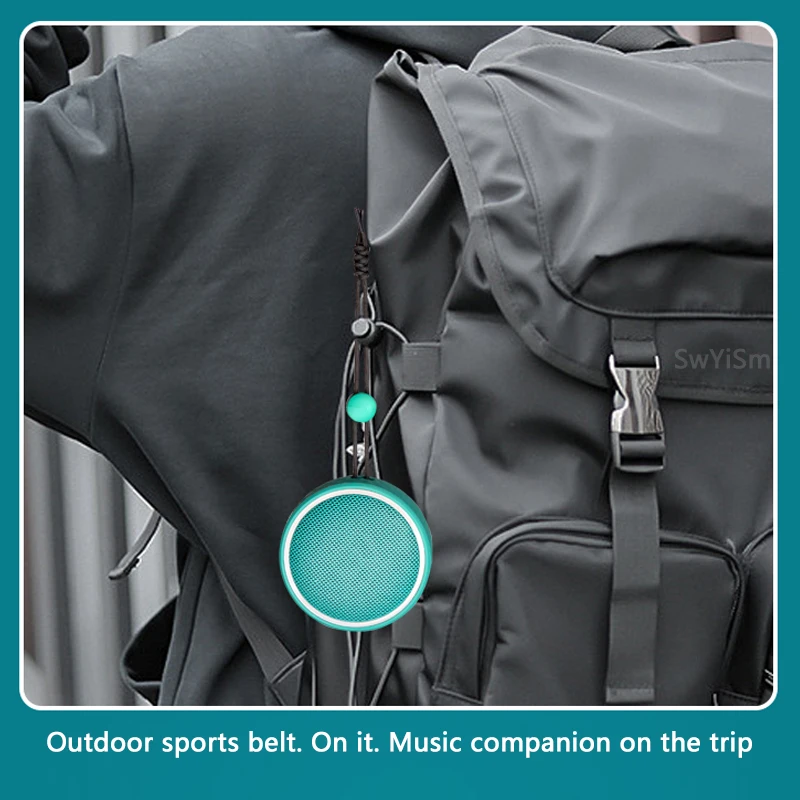 Altavoz inalámbrico FM0208 de alta potencia para exteriores, Subwoofer con Bluetooth, IPX6 resistente al agua, estéreo, luz LED, tarjeta TF/TYPE-C, 5W, nuevo