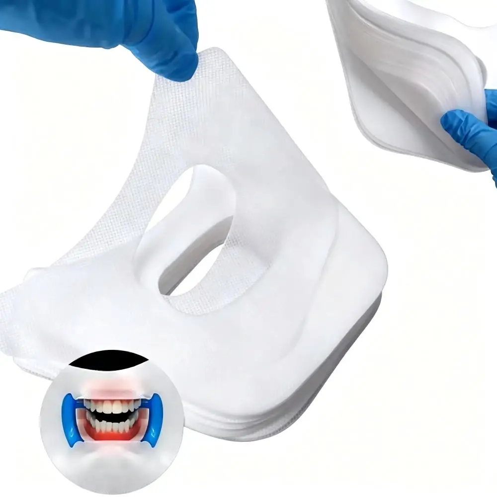 50Pcs Disposable Dental Cavity Saliva Absorbent Pad Soft Non-woven Lightweight Teeth Whitening Face Cover Dentist Consumables