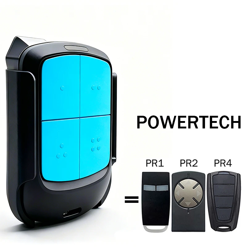 Powertech PR4 PR2 PR1 Garage Door Remote Control 433MHz Rolling Code Gate Opener Remote Control Handheld Transmitter