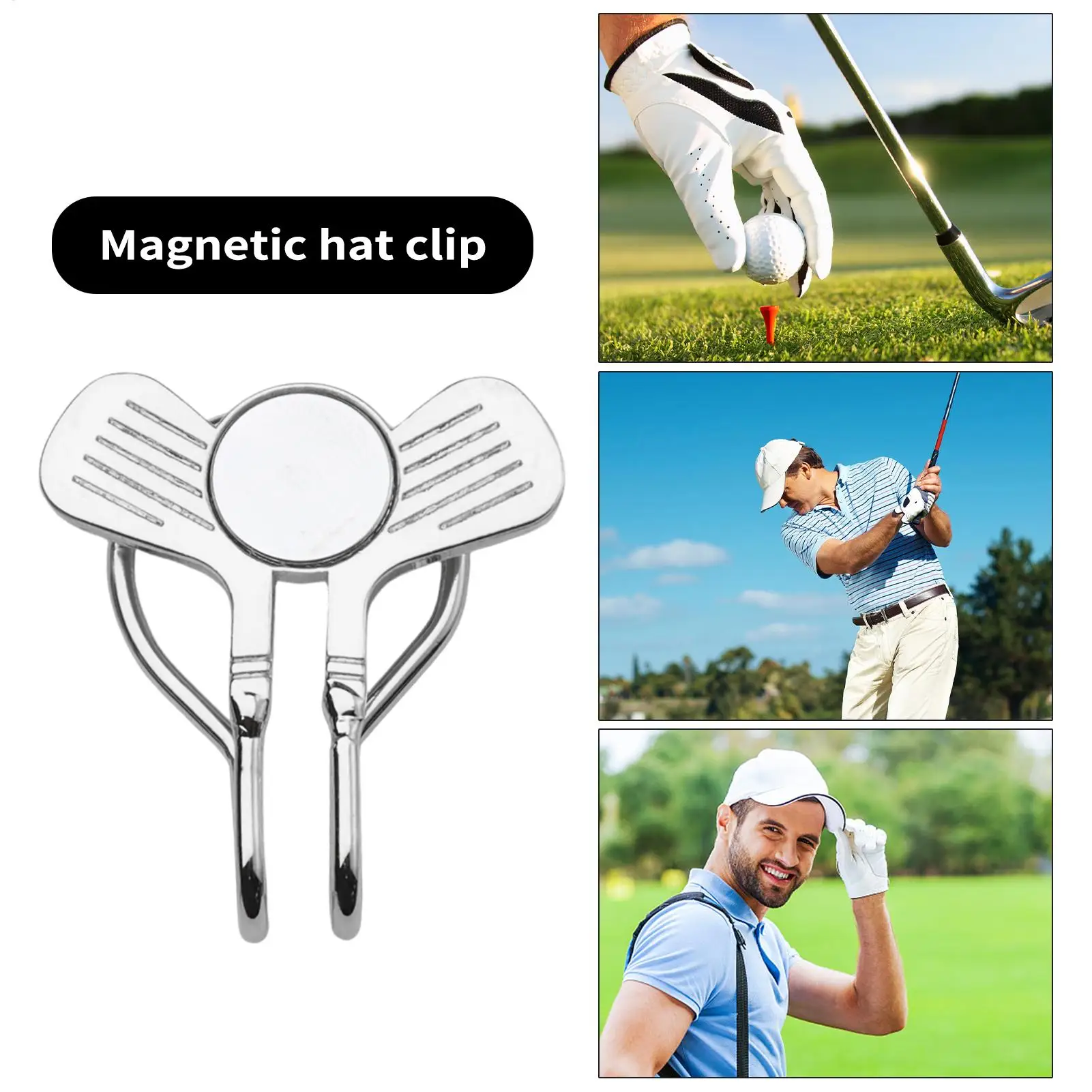 Golf Ball Marker Hat Clip Magnetic Unisex Portable Training Aids Golf Hat Clip For Beginners Players Enthusiasts Backyard Garden