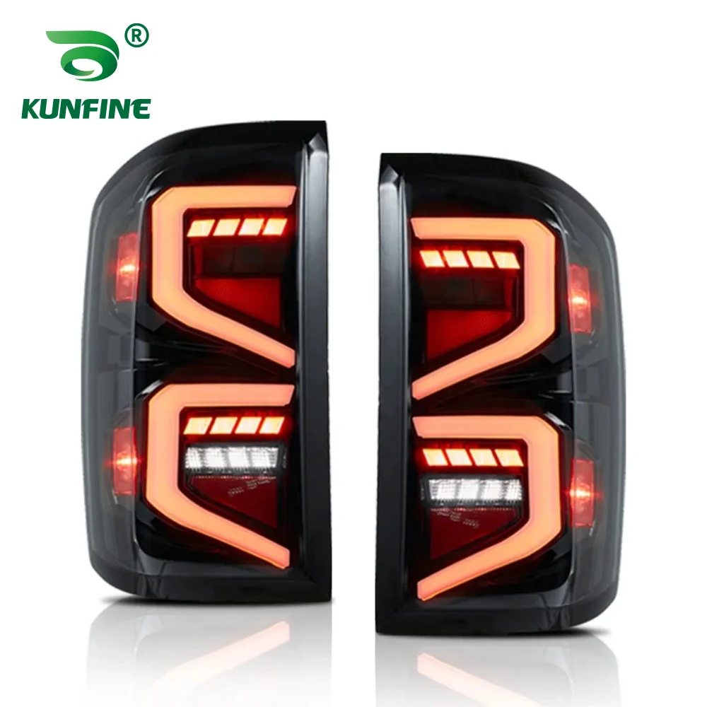 2PCs Car Tail Light Assembly For Chevrolet SILVERADO 2014-2018 Hatchback Brake Light Turning Signal Light Reverse Taillights Tai