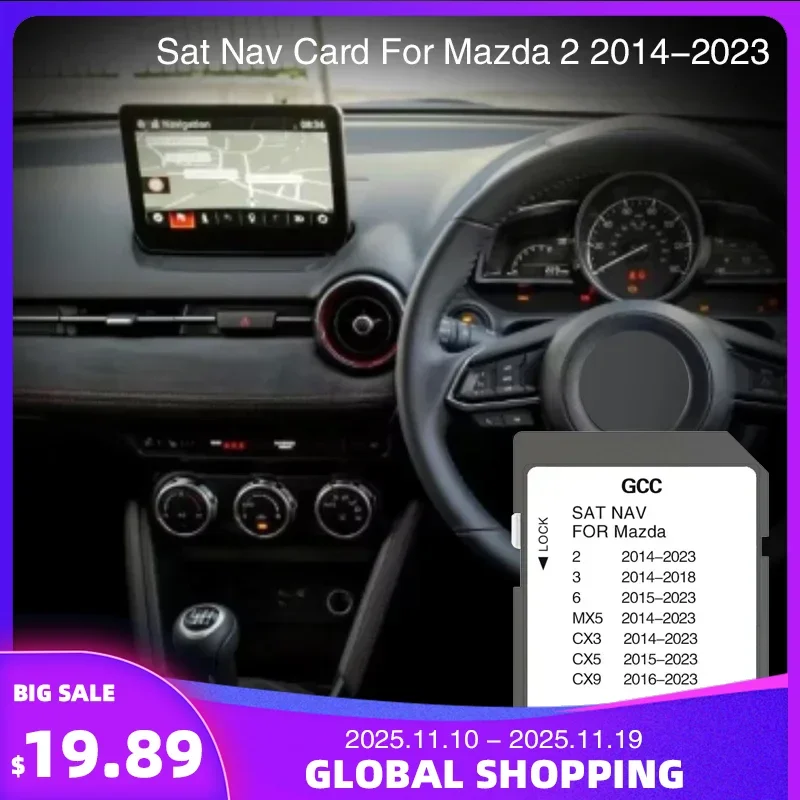 

for Mazda 2 2014 2015 2016 2017 2018 2019-2023 Navigation Connect1 system Update GCC/Gulf Area/Middle East Maps SD Card Car 8GB