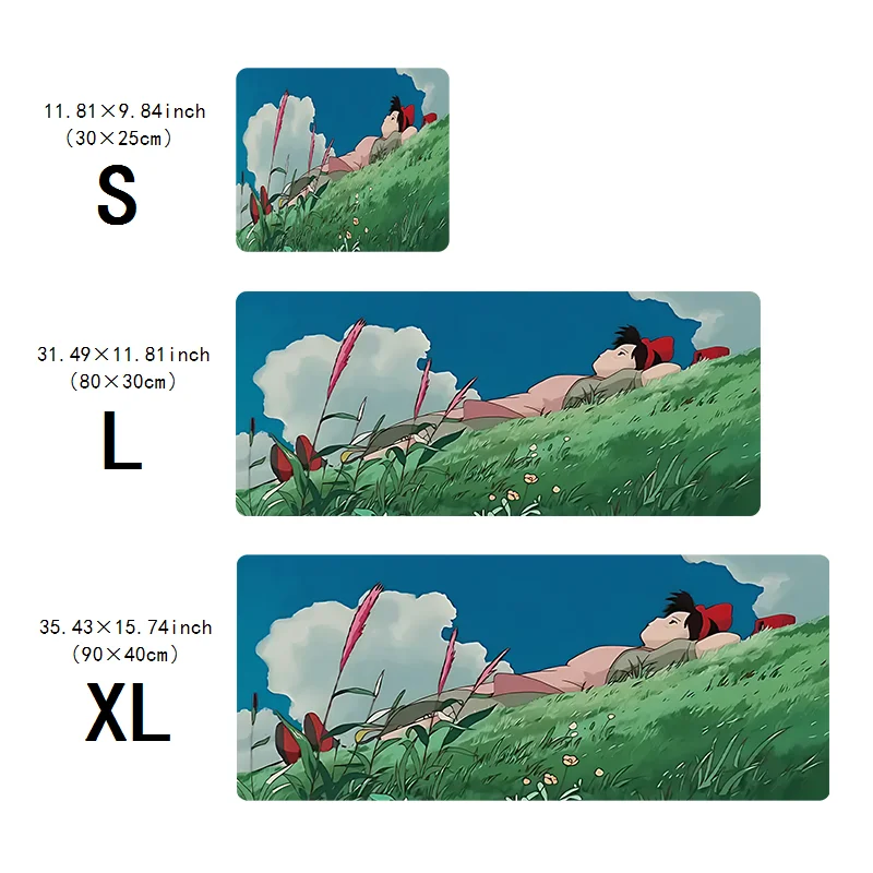 Alas Mouse, 31,49 x 11,81 inci, alas mouse dengan alas karet anti selip setebal 2mm, cocok untuk kantor, rumah, bermain game