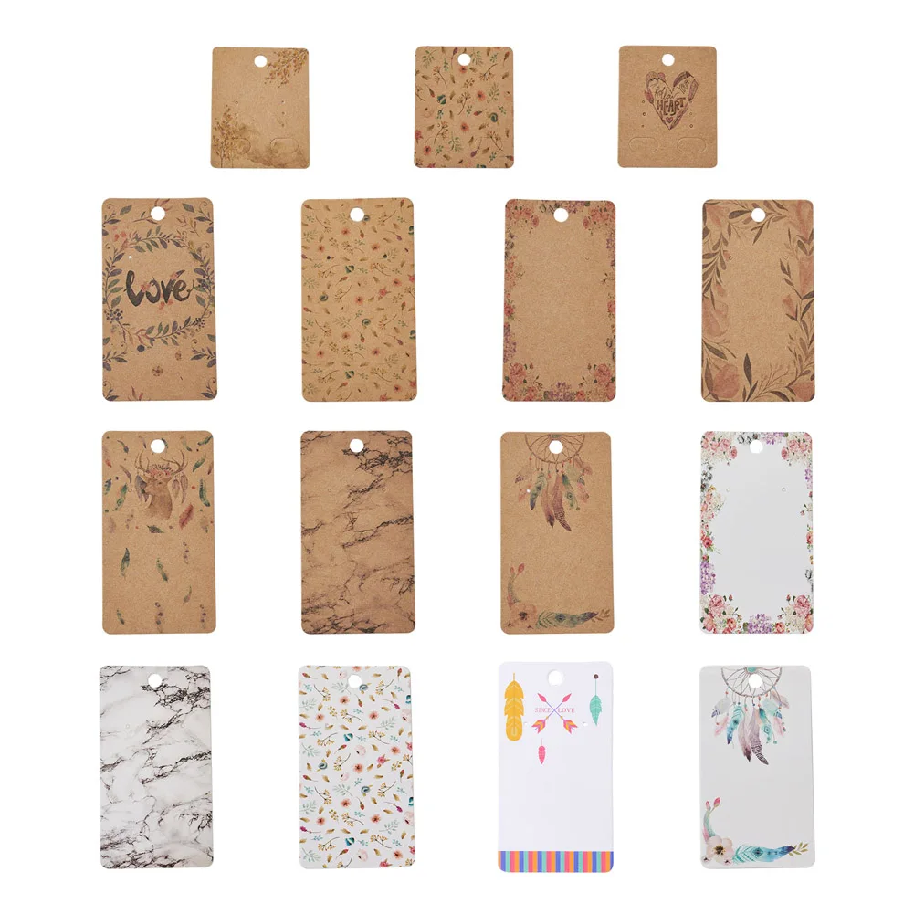 

150pcs/set Earring Display Cards Paper Jewelry Display Cards for Hanging Earring Packaging Hang Tag Card Ear Studs Paper Card