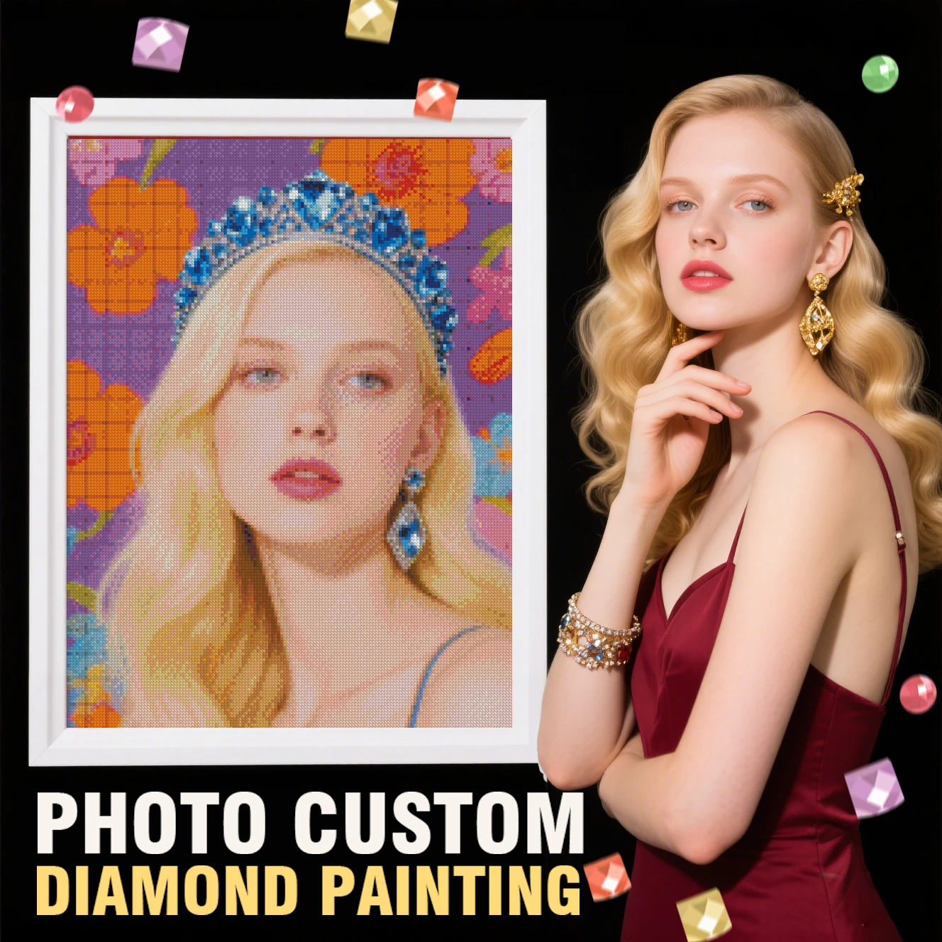 

Photo Custom Diamond Painting DIY Full Square Diamond Embroidery Sale Picture of Rhinestone Handmade Diamond Mosaic Kits
