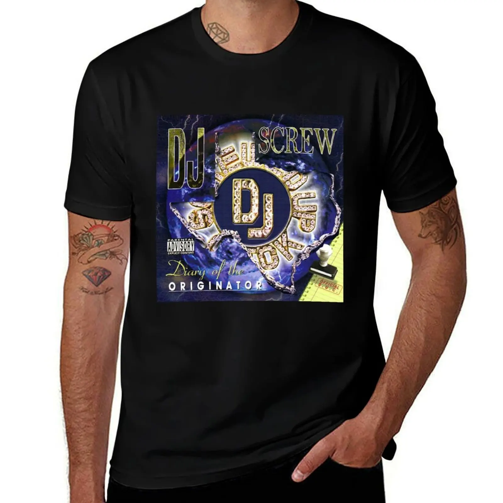 Dj Screw T-Shirt Relaxed Fit Casual Short Sleeve Top T-Shirt