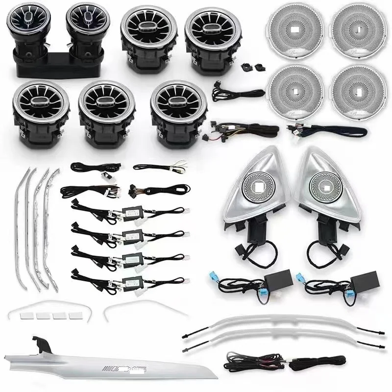 

For Mercedes Benz W205 X253 Ambient Lighting Car Led Turbine Air Vent Benz C-Class GLC Interior Ambient Light