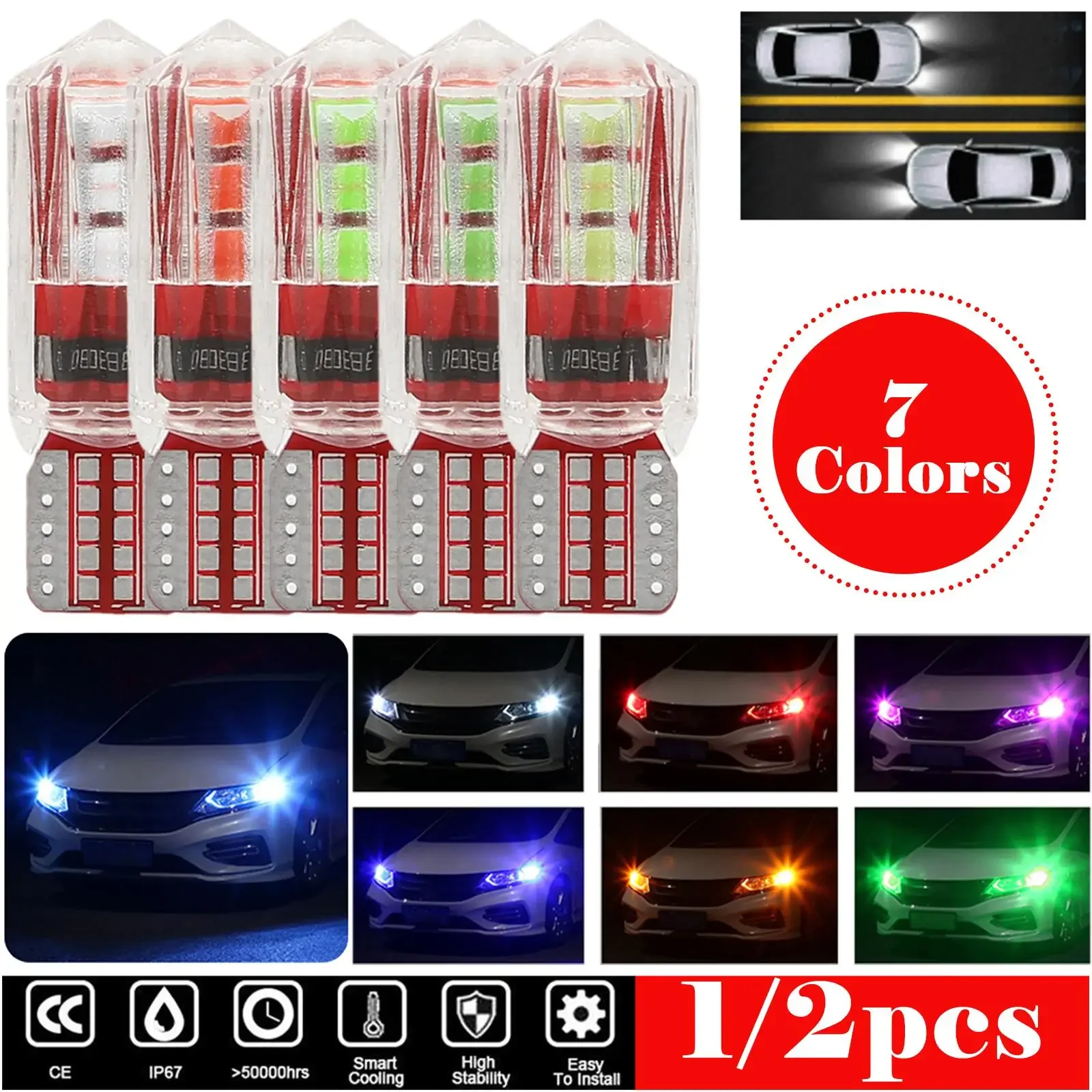 

Ширина света автомобиля Модифицированная светодиодная лампа с линзами T10 Маленький свет Супер яркие внешние фонари автомобиля Ходовые огни Общая оптовая продажа H11 H7