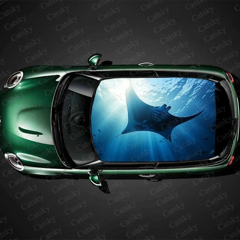 Manta Ray Car Roof Sticker Wrap Racing SUV Accessories Packaging Painted PVC Custom Car Graphic Decal