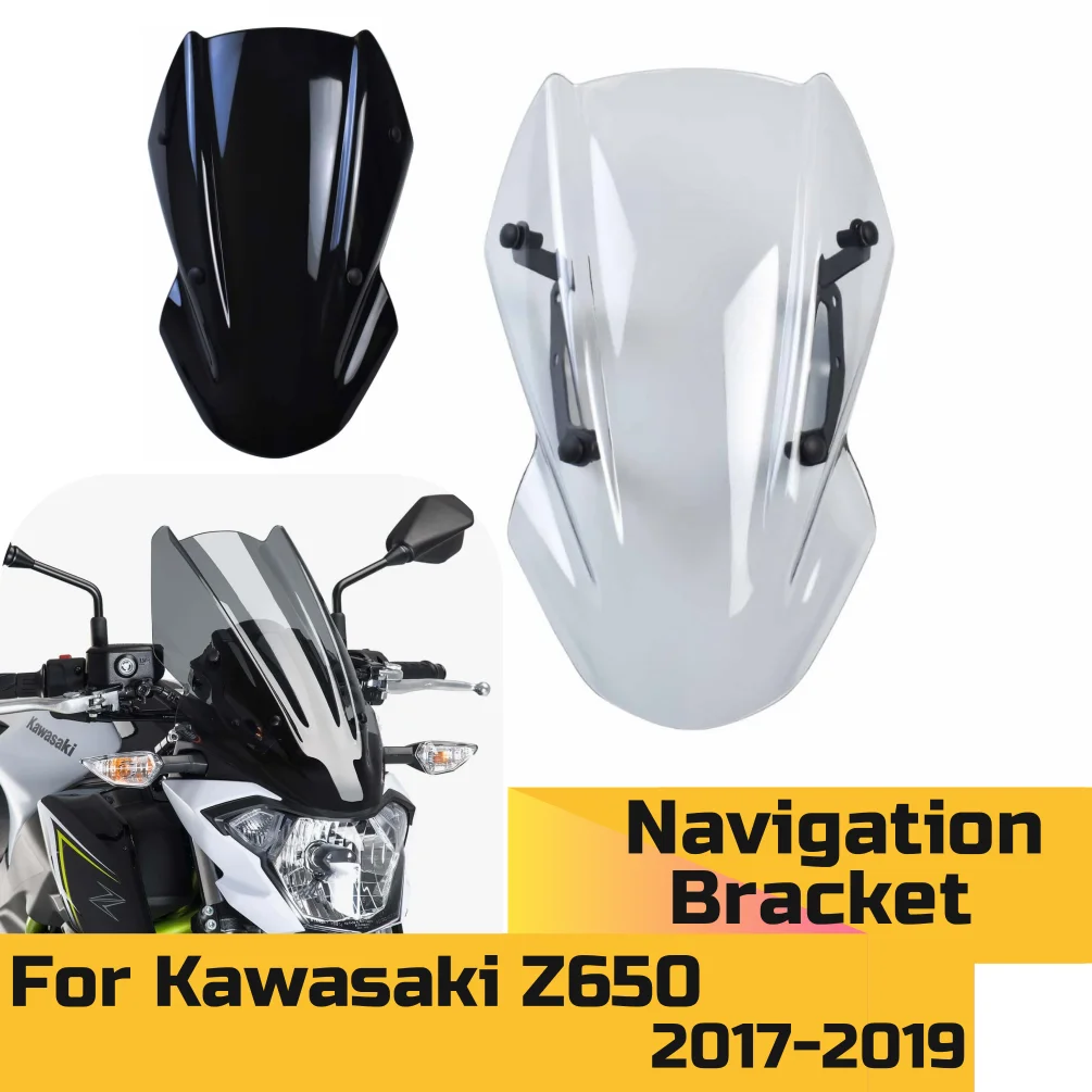 

Лобовое стекло Z650 для Kawasaki Z 650 2017 2018 2019, дефлекторы ветра, аксессуары для переднего экрана мотоцикла