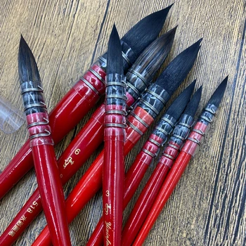 7-piece sincap saç suluboya yağlıboya kalem yetişkin sanat boyama el-boyalı naylon yuvarlak başlı sivri fırça