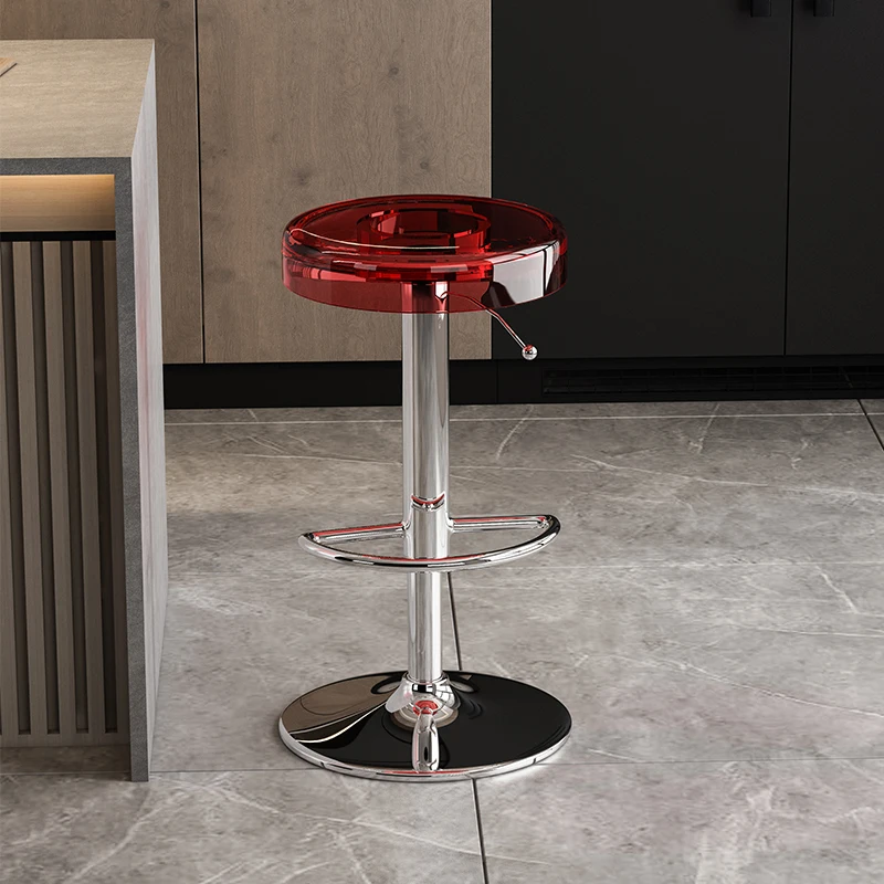 Acrylic Bar stool Home bar chair lift Swivel Dining chair Light luxury kitchen high stools Cafe counter stool modern furniture