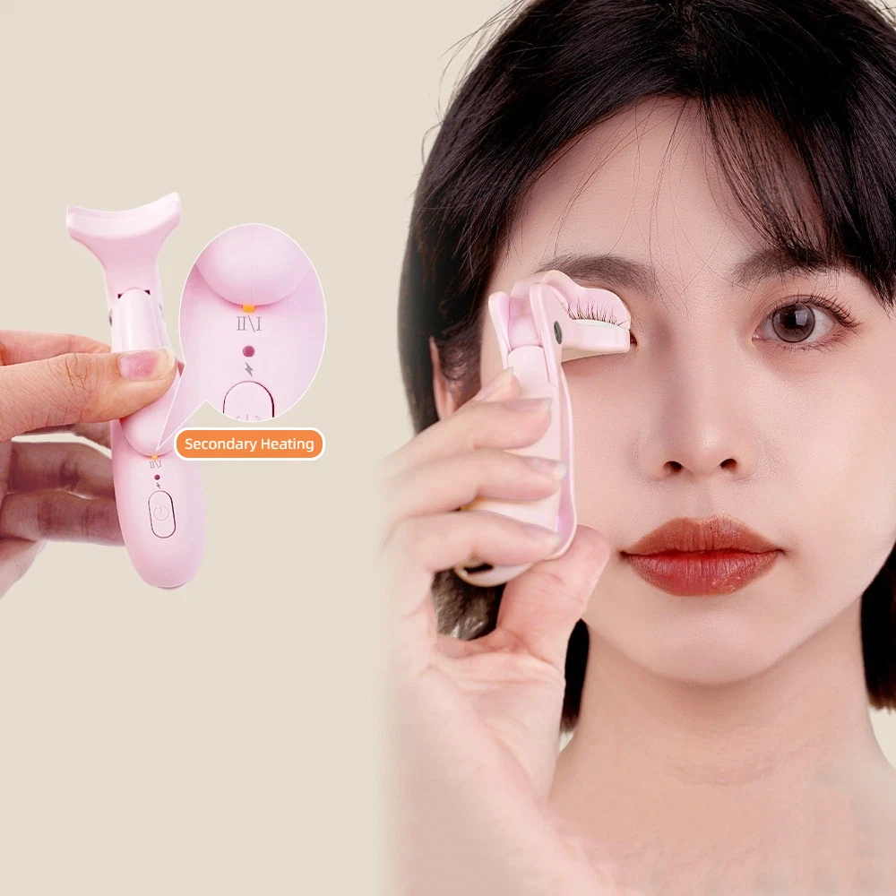 3 Speed Electric Thermal Eyelash Curler Wide Angle 3D Lash Bender Quick Preheat Makeup Tool