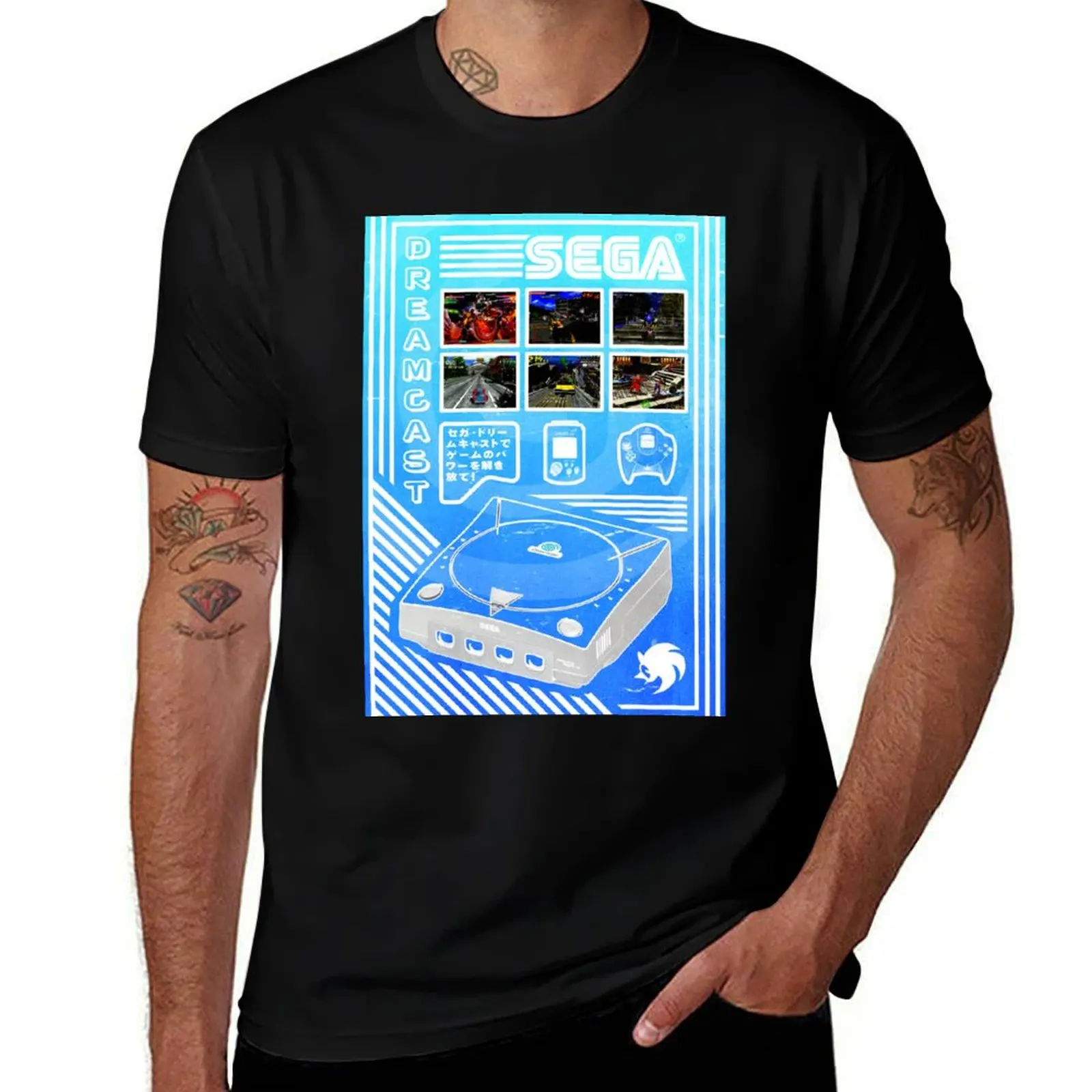 Sega Dreamcast Vector Design T-Shirt cotton t-shirt plain for man package T-Shirt