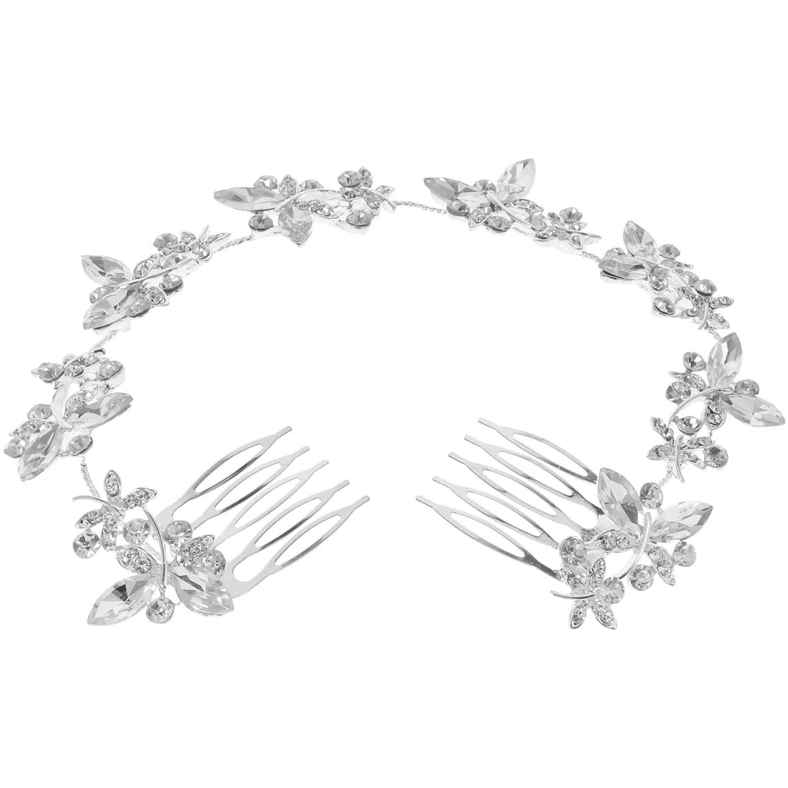 

Bendable Headband Crystal Hair Comb Bridal Wedding Accessories DIY Hairstyle Pins For Bride Bridesmaid Flower Girl Party