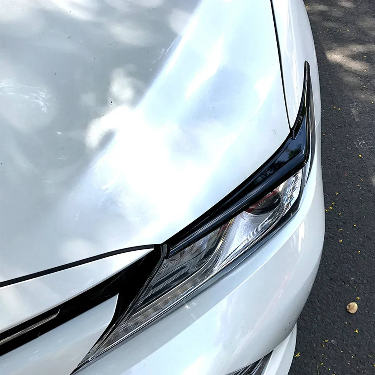 Car Headlight Eyebrows Eyelid Cover Stickers For Toyota Camry 2018 2019 2020 2021 2022 Body Kit Tuning