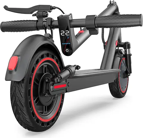 10”Honeycomb Tires Electric Scooter 42V 10.5Ah Battery 22MPH Max Speed 22Miles Max Range Dual Braking & Suspension APP Control