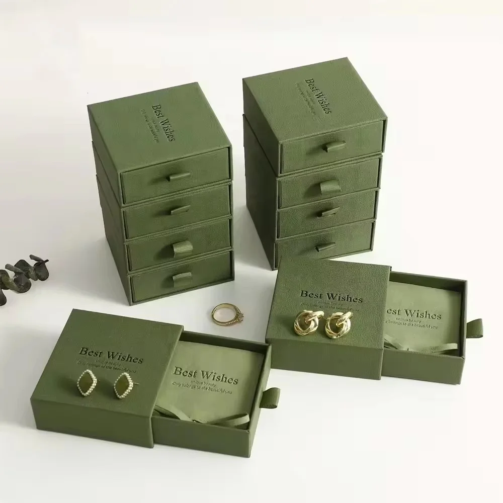 

Customized Paper Drawer Box Jewelry packaging bags Ring Earrings Necklace Bracelet Gift Jewelry Packaging Boxes