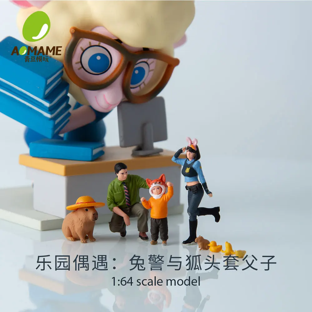 

Kicarmod 1:64 Серия фигурок животных из зоопарка: Капибара, Кролик. Модель миниатюрной сцены из смолы, напечатанная на 3D-принтере.