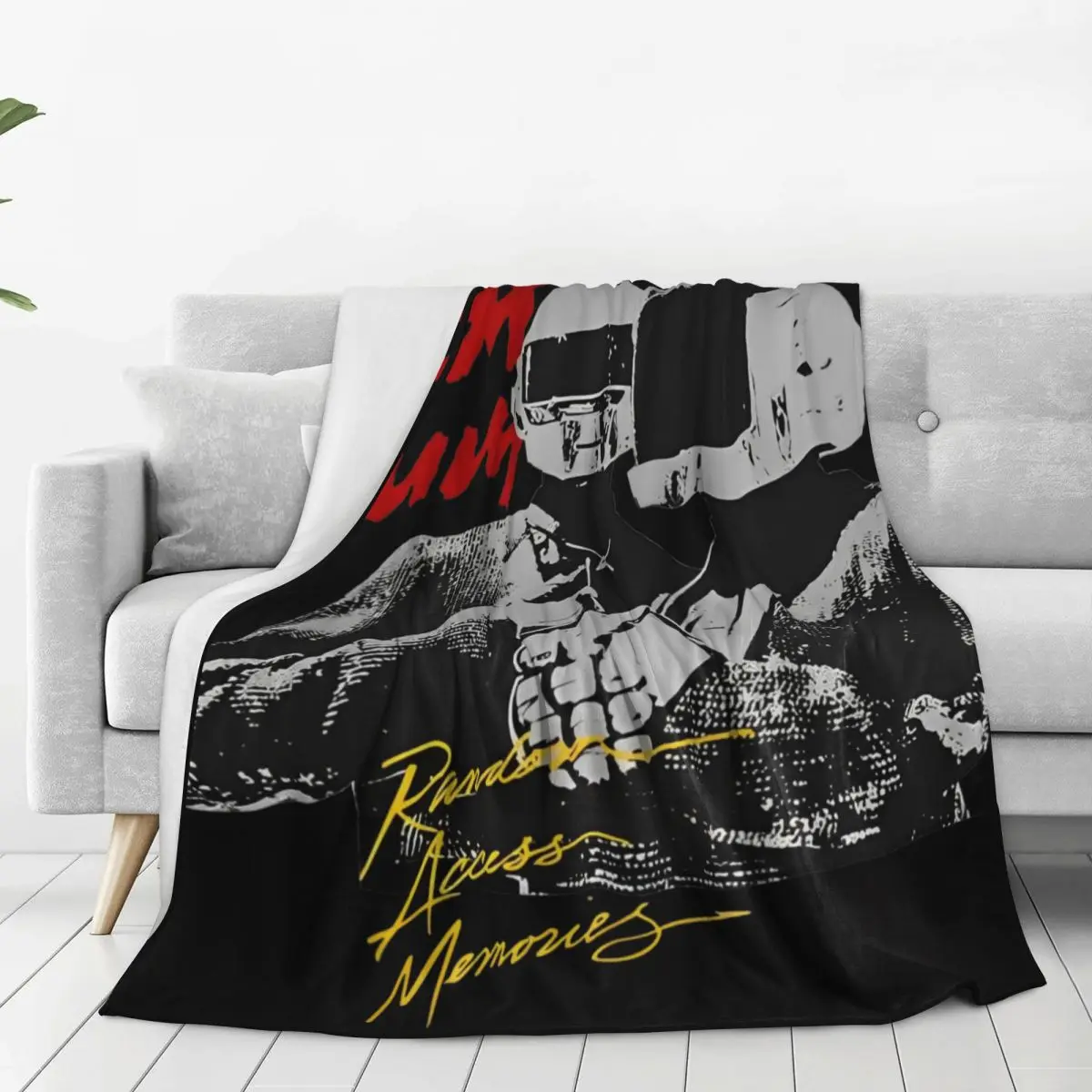 Daft Punk Duo Band Printed Blanket For Men Women Cozy Soft Throw Blankets for Sofa Multiple Sizes