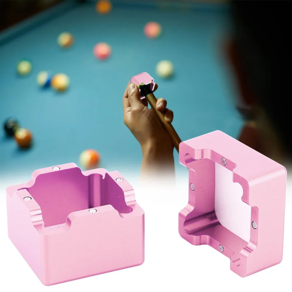 

Aluminum Cue Tip Chalk Holder Portable Mini Detachable Holder Pool Chalk Holder Square Chalks Carrier Case Pool Playing