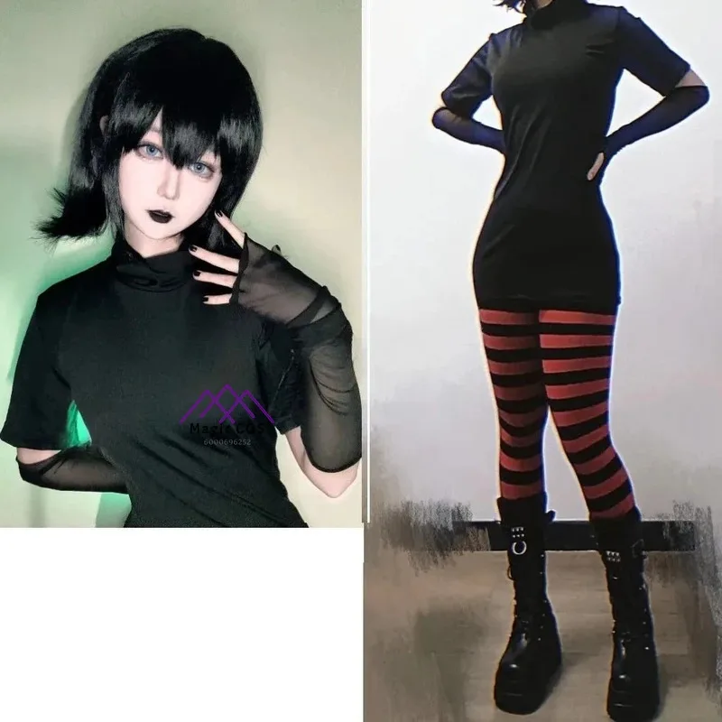 

Mavis Dracula Cosplay Costumes Mask Wig Hotel Vampire Transylvania Role Play Halloween Carnival Party Outfit for Women Girls