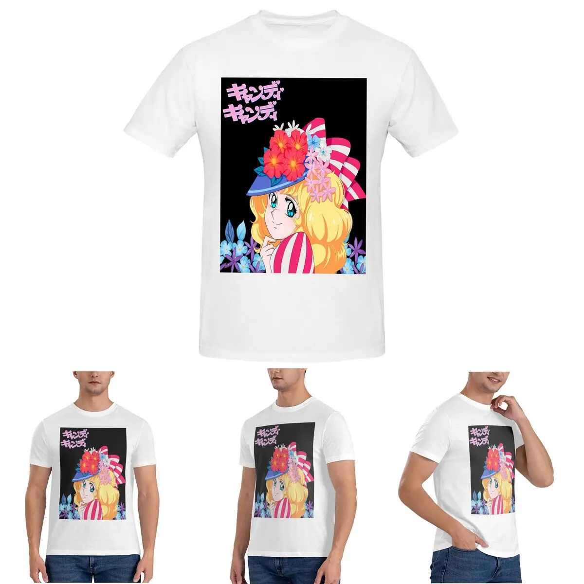 

Мужская футболка Candy Candy Anime Manga, хлопковые футболки большого размера, мужские футболки с коротким круглым вырезом, летняя одежда, топы S-6XL