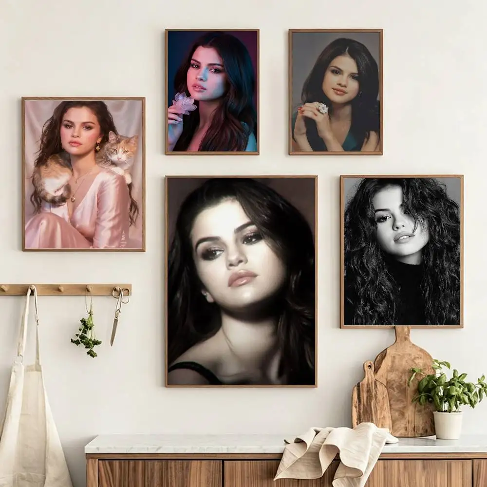 Cute S-Selena  Poster HD Self Adhesive Waterproof Wall Art Ideal for Home Office Dorm Gift Customizable