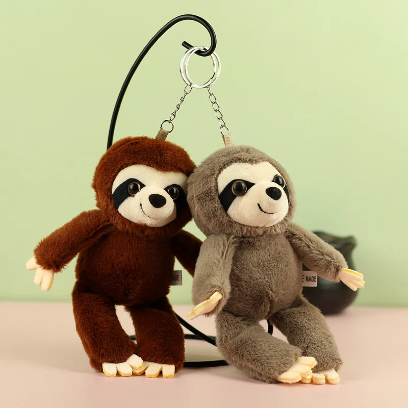 18cm Cute Sloth Plush Keychain Adorable Hanging Sloth Toy for Backpack Purse Keys Couples Gifts Soft Stuffed Animal Doll Charm