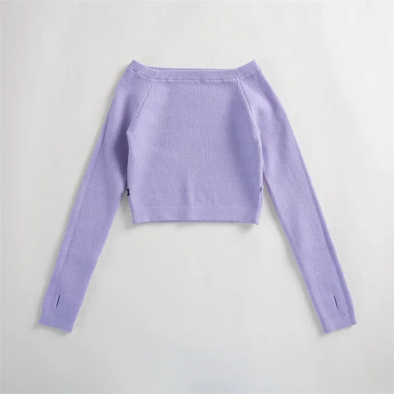 Hot Sale Cheap High Quality Kids Girls Children Training Wear Warm-up Off Shoulder Ballet Dance Sweater